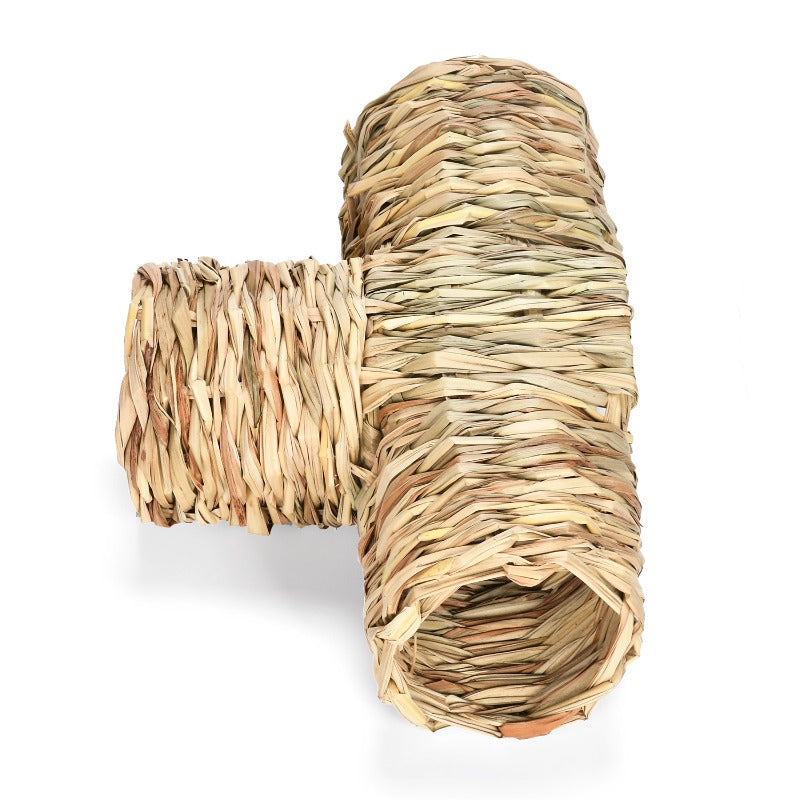 Woven Straw Pet Tunnel Hideout
