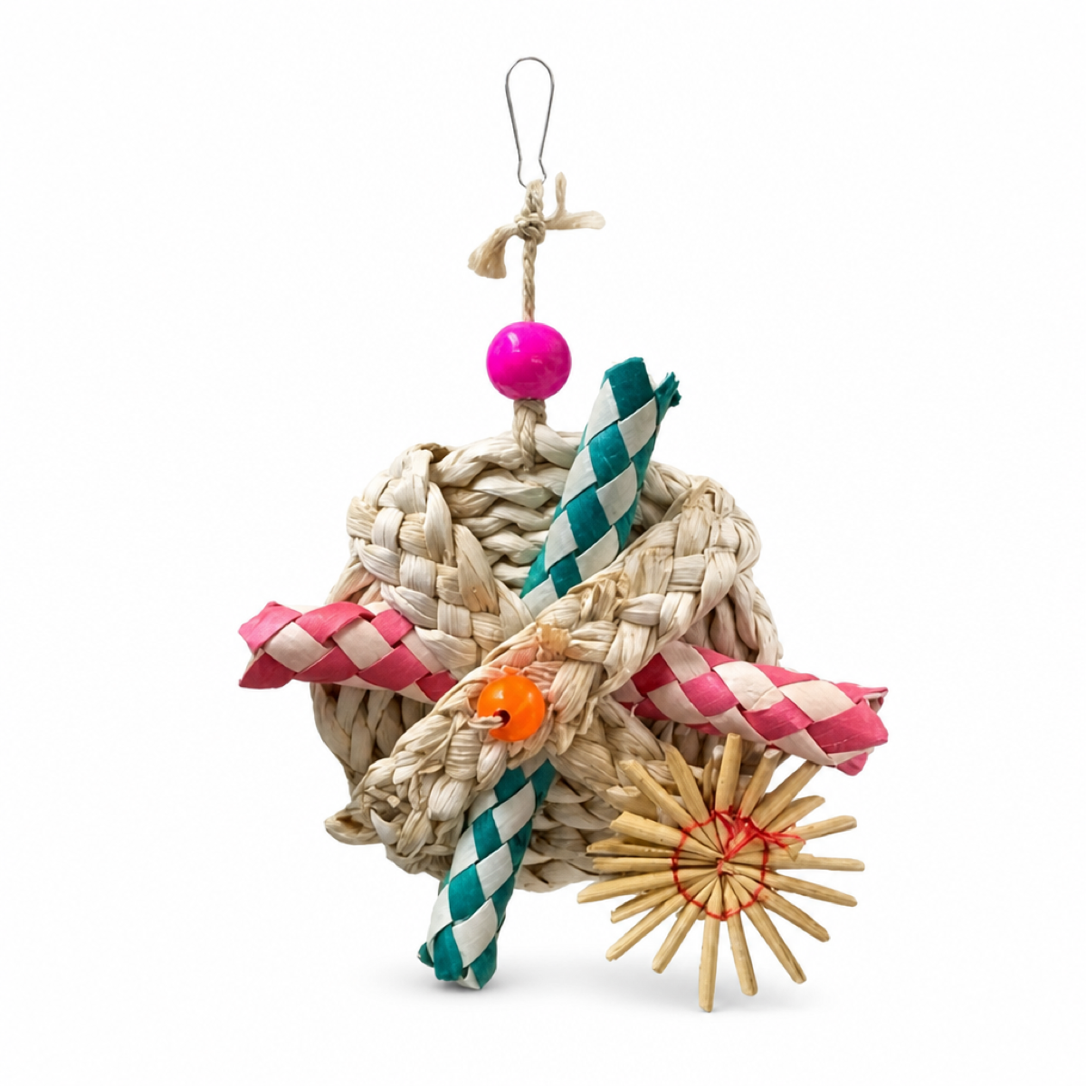 Straw Braided Parrot Foraging Chew Toy