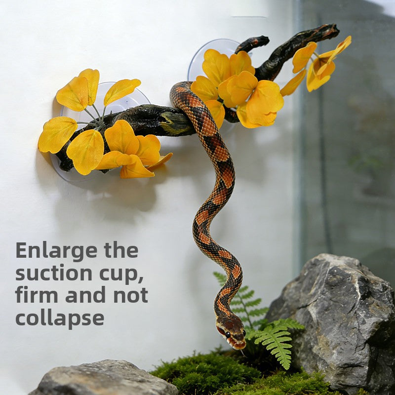 Reptile Climbing Tree Branch Decoration