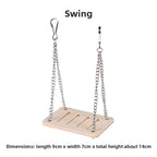 Wooden Hamster Swing & Seesaw Toy Set