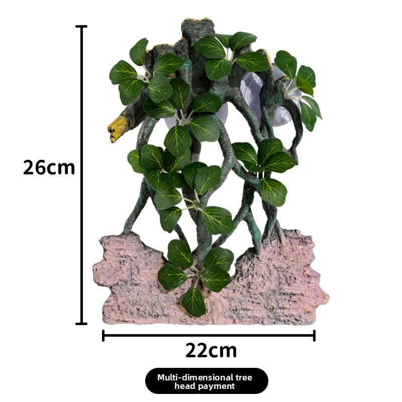 Reptile Climbing Tree Branch Decoration