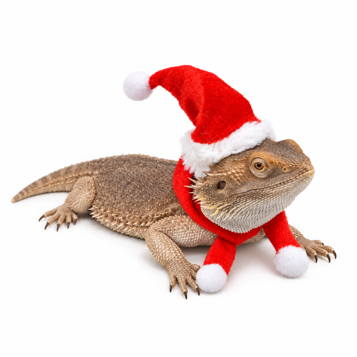 Christmas Hat and Scarf for Lizards