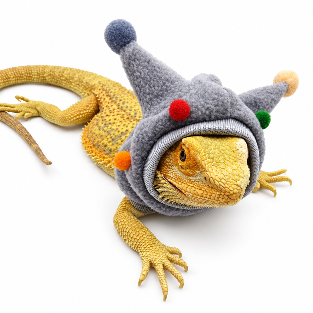 Fleece Horn Hat & Scarf for Lizards