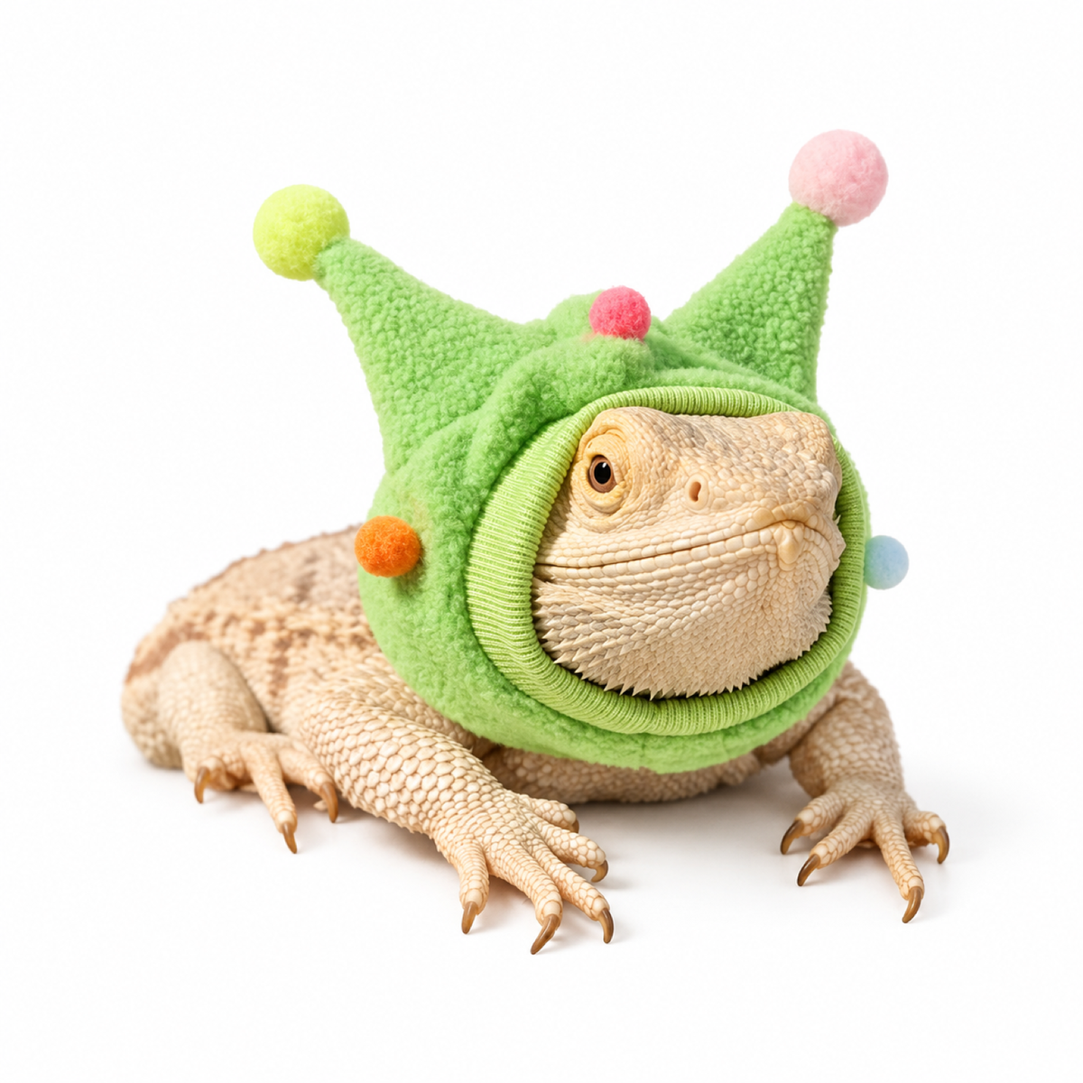 Fleece Horn Hat & Scarf for Lizards